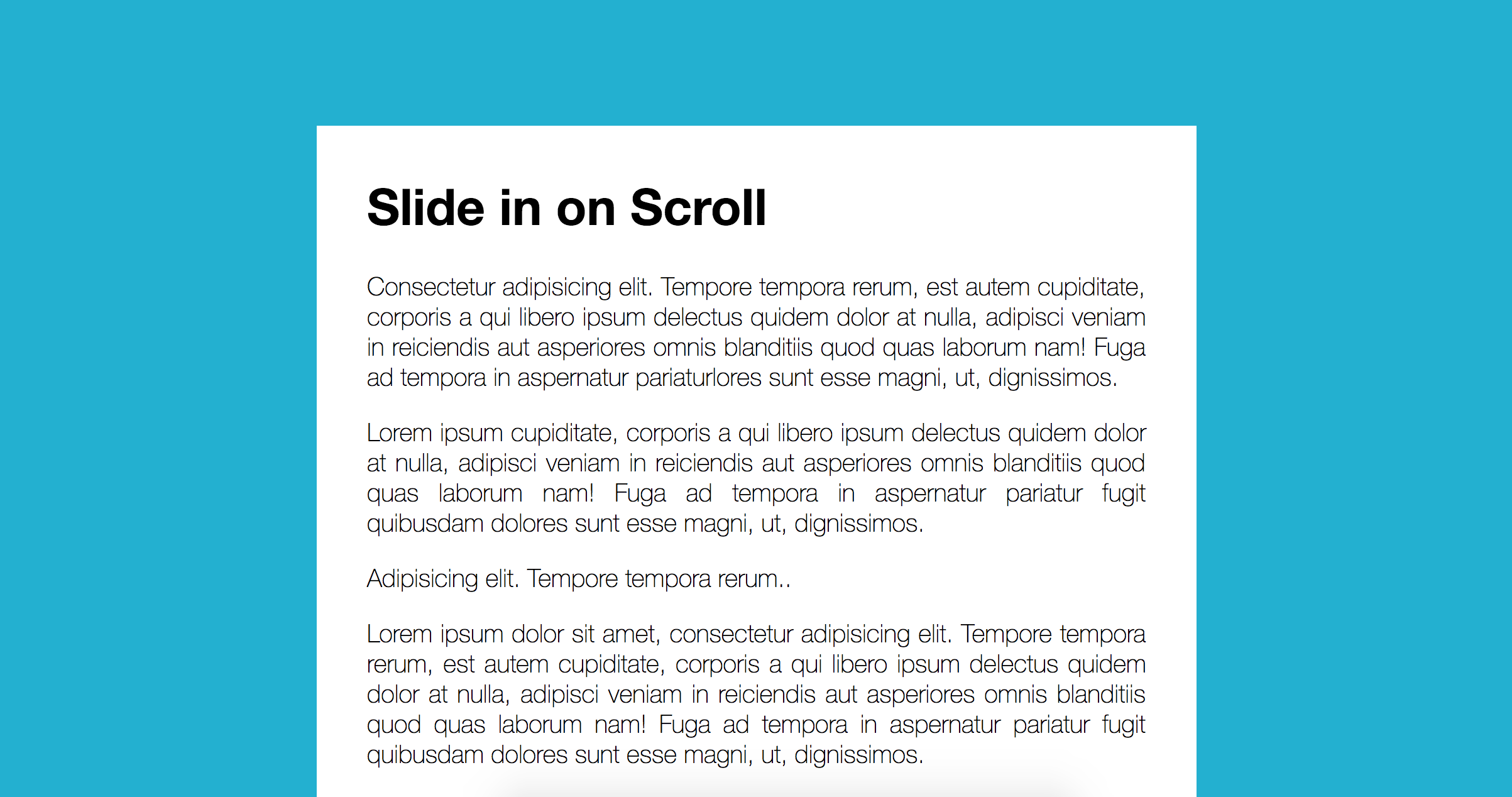 Slide in on Scroll